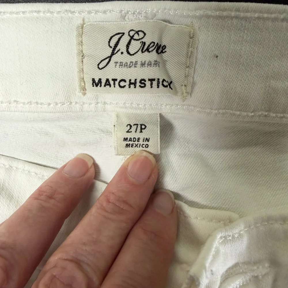 J. Crew Women's Crisp White Skinny Matchstick Jeans